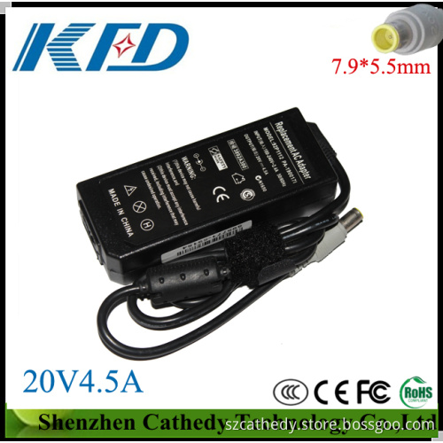 20V4.5A 90W Laptop Adapter for Lenovo AC Adapter,Tip Size 5.5*2.5mm,CE Approved
